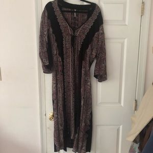 Free People Long Sleeve Boho Maxi